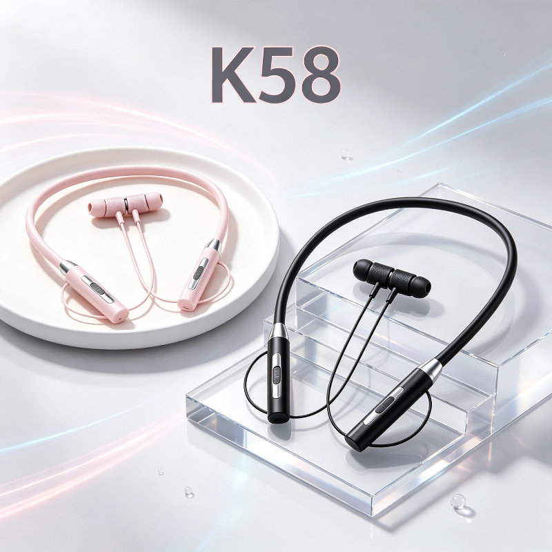 Magnetic Neckband Sports Earphones - Nouveau casque Bluetooth K58, casque magnétique
