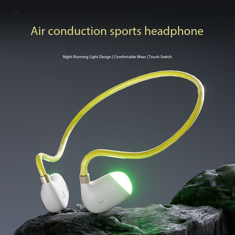 Bone Conduction Running Headphones - Lumière d'ambiance casque de course de