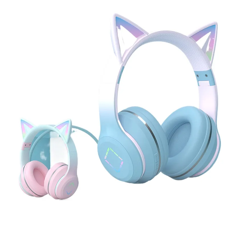 Cat Ear Bluetooth Headset Led - Écouteurs sans fil Bluetooth avec oreilles