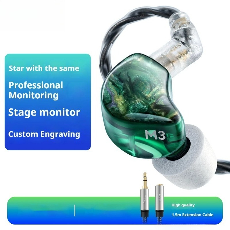 In Ear Monitors For Singers - Écouteurs intra-auriculaires filaires M3 Monitoring avec