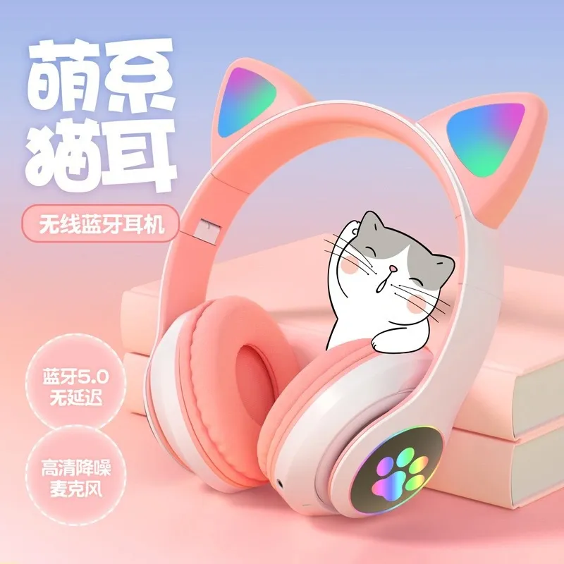 Casque Bluetooth sans fil à or - Cat Ear Bluetooth Headset Led avis et prix