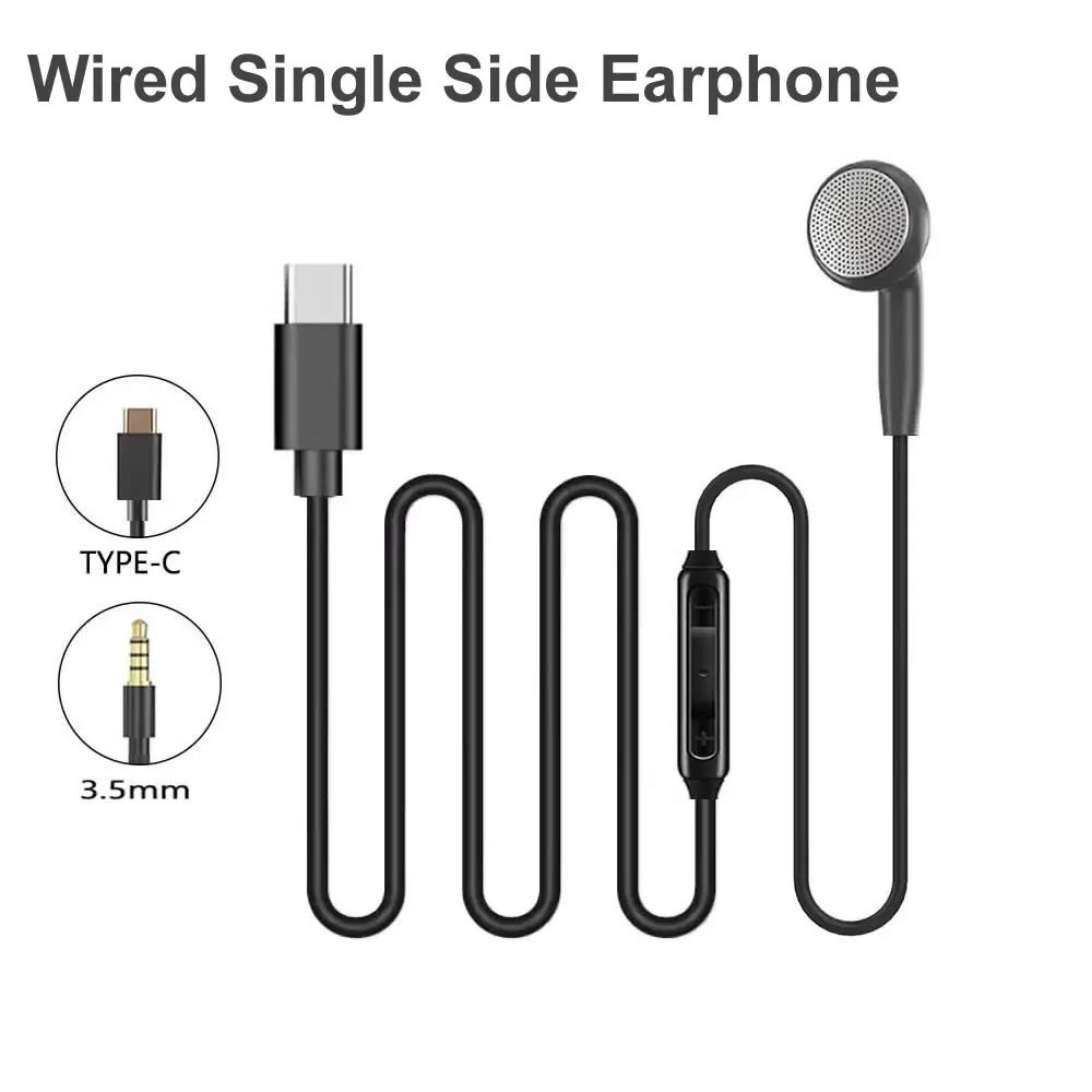 Casque USB C simple face pour  - Type C Wired Earphones With Mic avis et prix