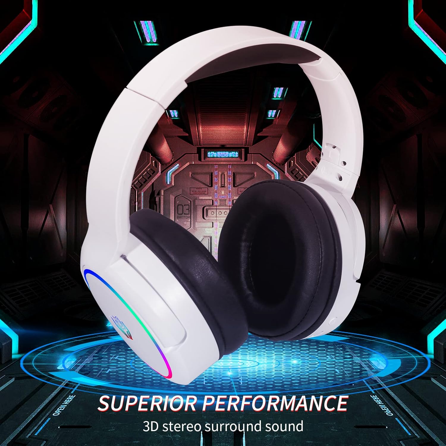 Casque de jeu sans fil HUO JI  - Gaming Headset With Mic Rgb avis et prix