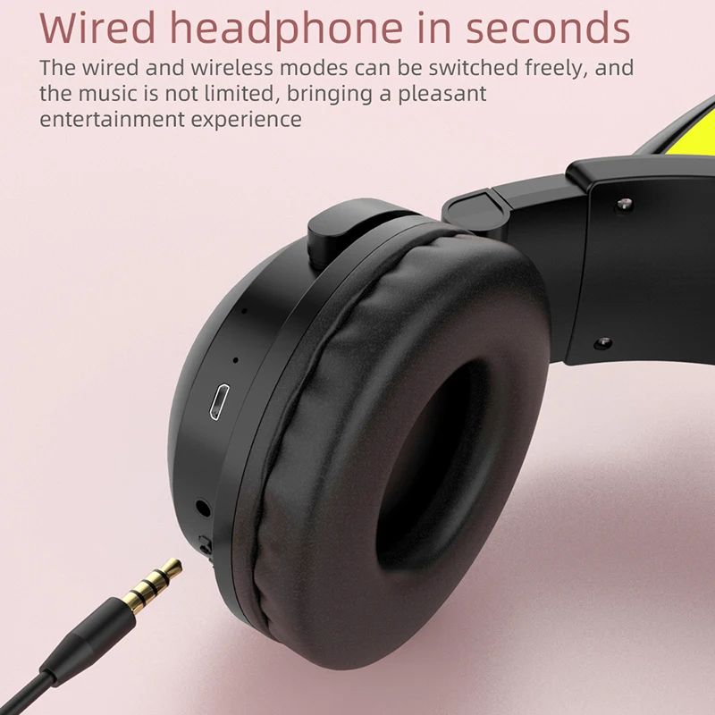 ZW068 Bluetooth casque lumière - Cat Ear Bluetooth Headset Led avis et prix
