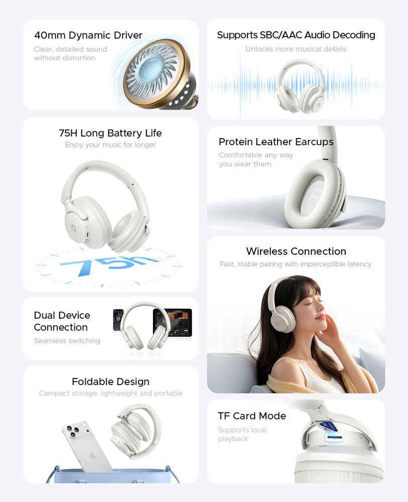 Casque Bluetooth sans fil ORIC - Anc Wireless Over Ear Headphones avis et prix