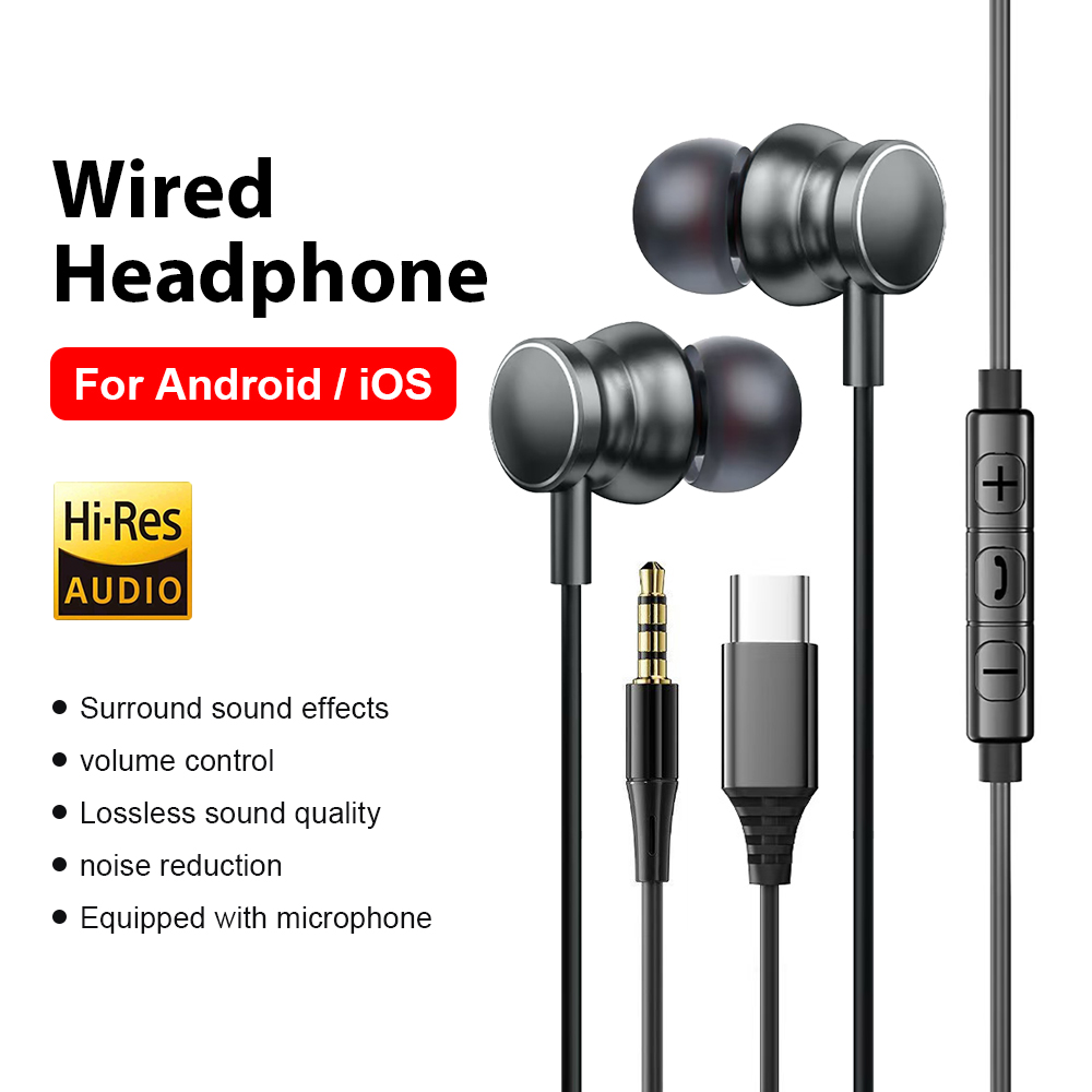 Écouteurs filaires de Type C,  - Type C Wired Earphones With Mic avis et prix